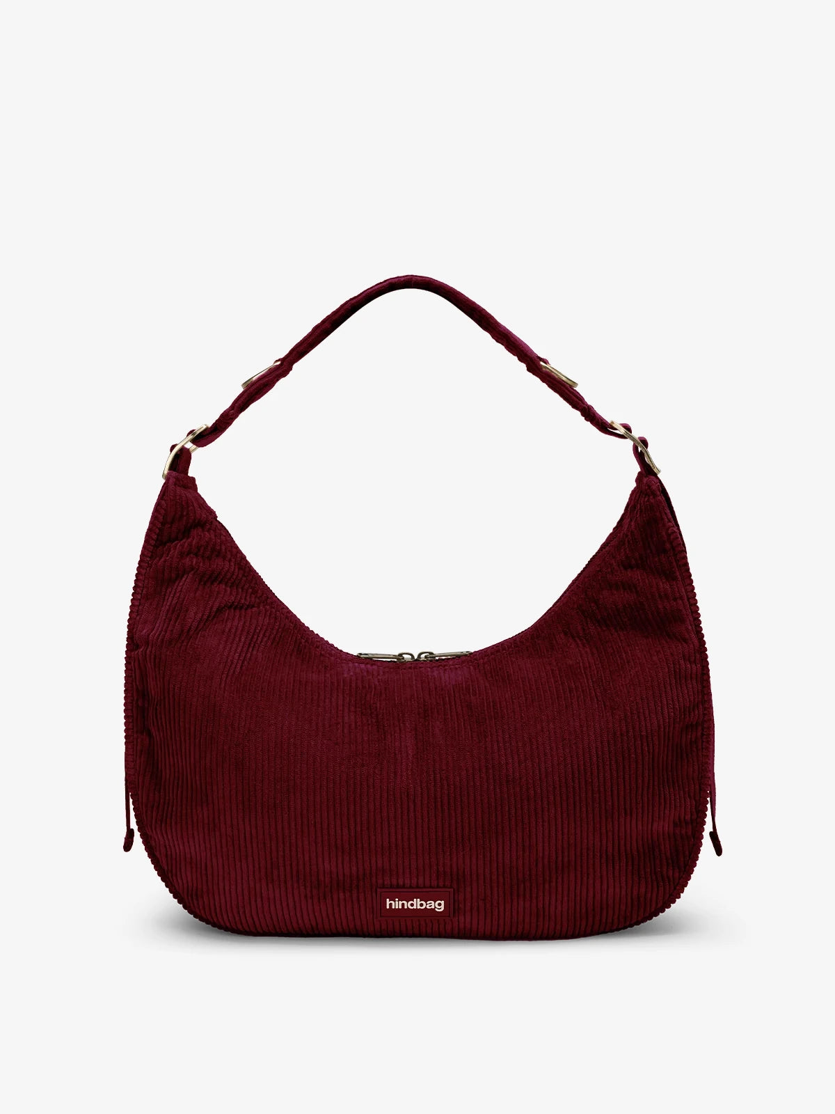 BIANCA Schultertasche • Cord Bordeauxrot