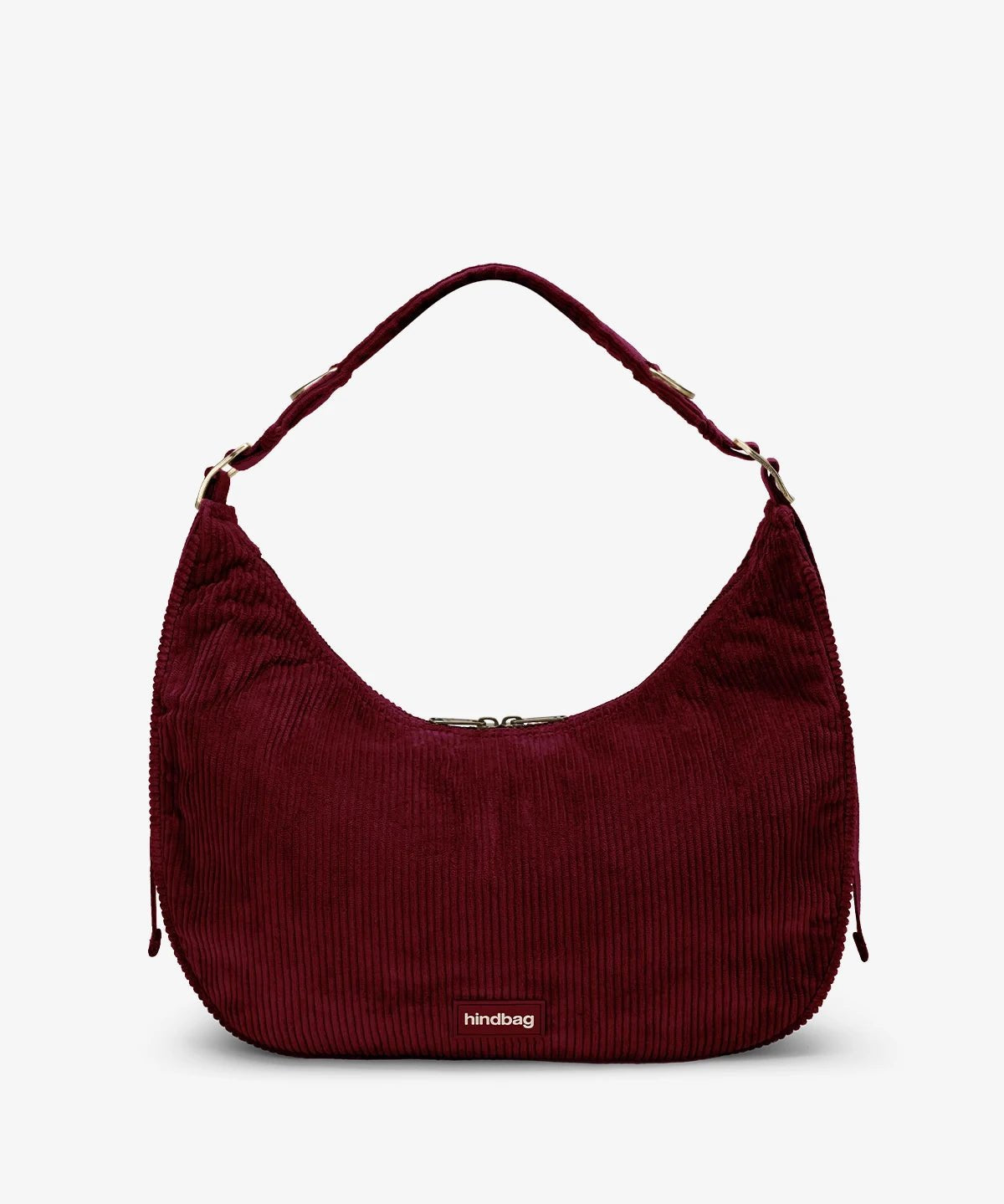 Hindbag - BIANCA Schultertasche • Cord Bordeauxrot - ROSA ECK