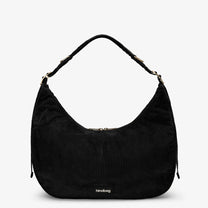 Hindbag - BIANCA Schultertasche • Cord Schwarz - ROSA ECK