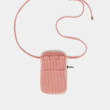 Hindbag - BILL Handytasche • Feine Streifen Rot - ROSA ECK