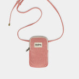 Hindbag - BILL Handytasche • Feine Streifen Rot - ROSA ECK