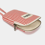 Hindbag - BILL Handytasche • Feine Streifen Rot - ROSA ECK