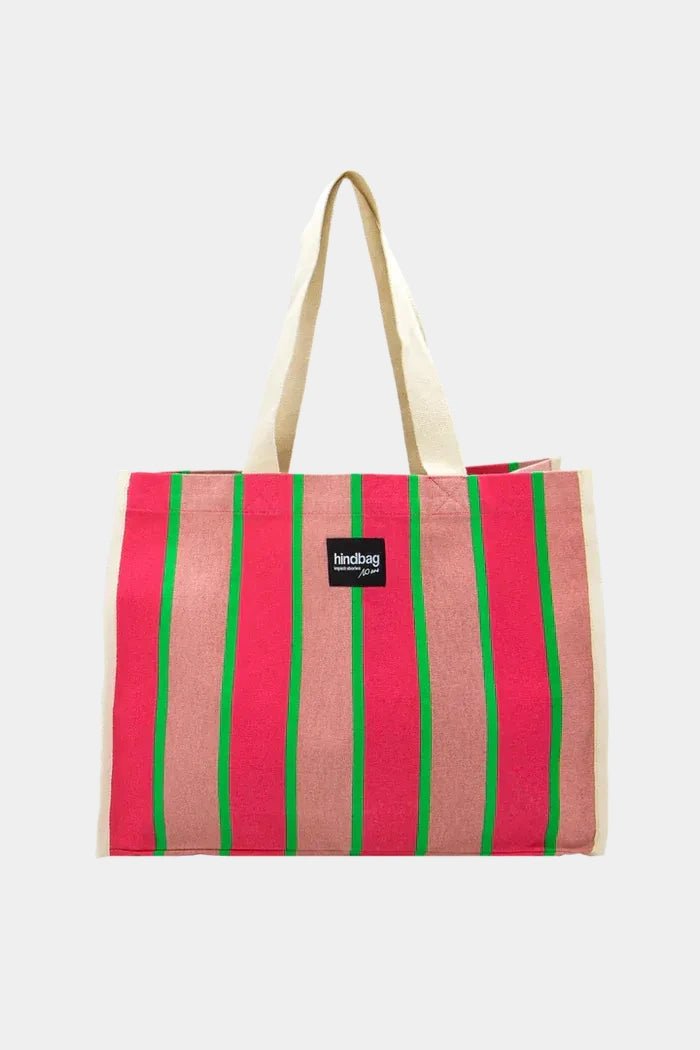 Hindbag - CABAS Tragetasche (Special Edition) • Streifen Fuchsia - ROSA ECK