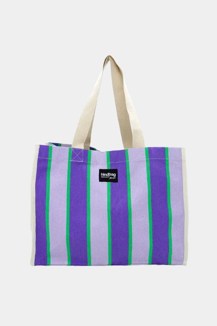 Hindbag - CABAS Tragetasche (Special Edition) • Streifen Violett - ROSA ECK