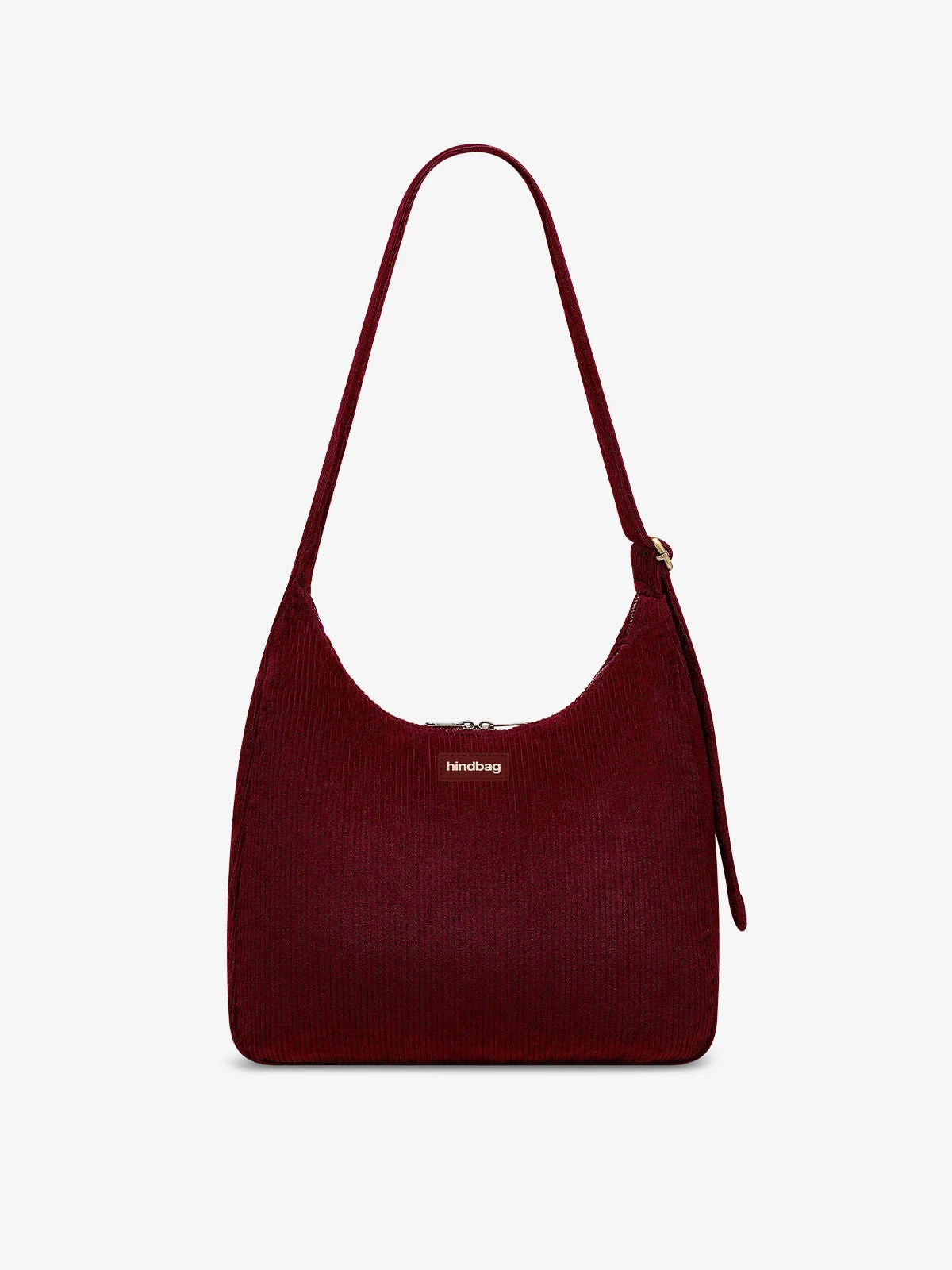 CLAIRE Hobo-Tasche • Cord Bordeauxrot