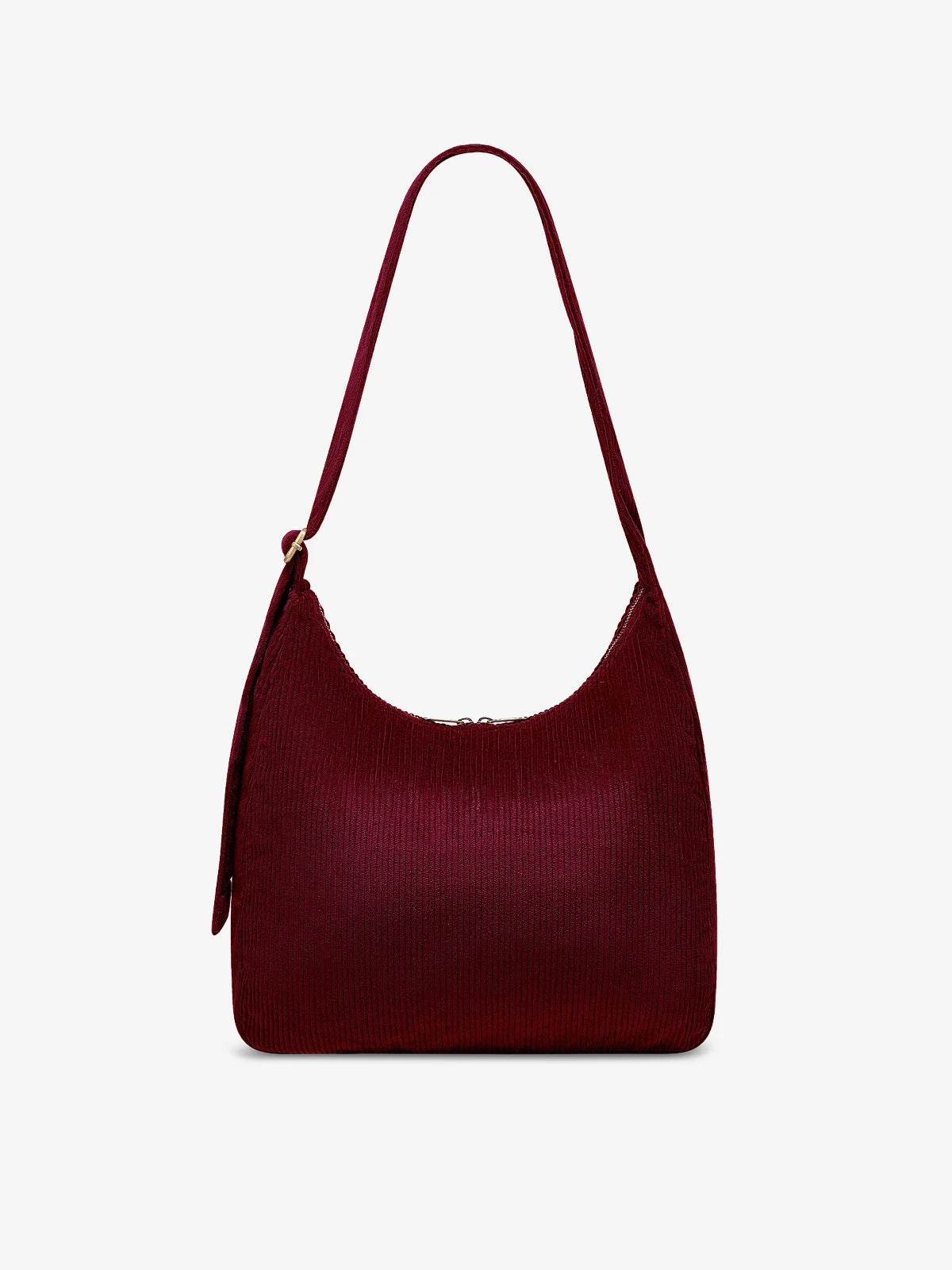 CLAIRE Hobo-Tasche • Cord Bordeauxrot