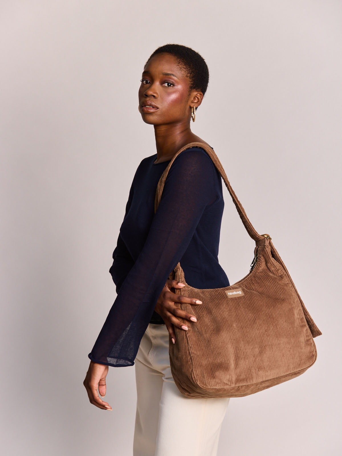 CLAIRE Hobo-Tasche • Cord Macchiato