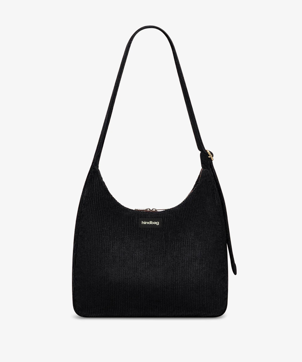 Hindbag - CLAIRE Hobo-Tasche • Cord Schwarz - ROSA ECK