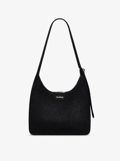 Hindbag - CLAIRE Hobo-Tasche • Cord Schwarz - ROSA ECK