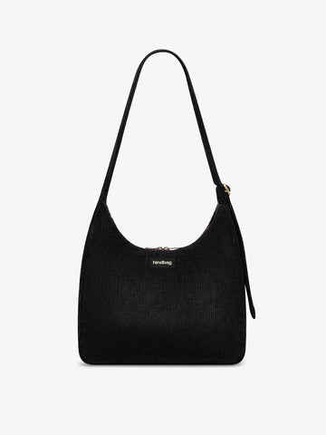 Hindbag - CLAIRE Hobo-Tasche • Cord Schwarz - ROSA ECK