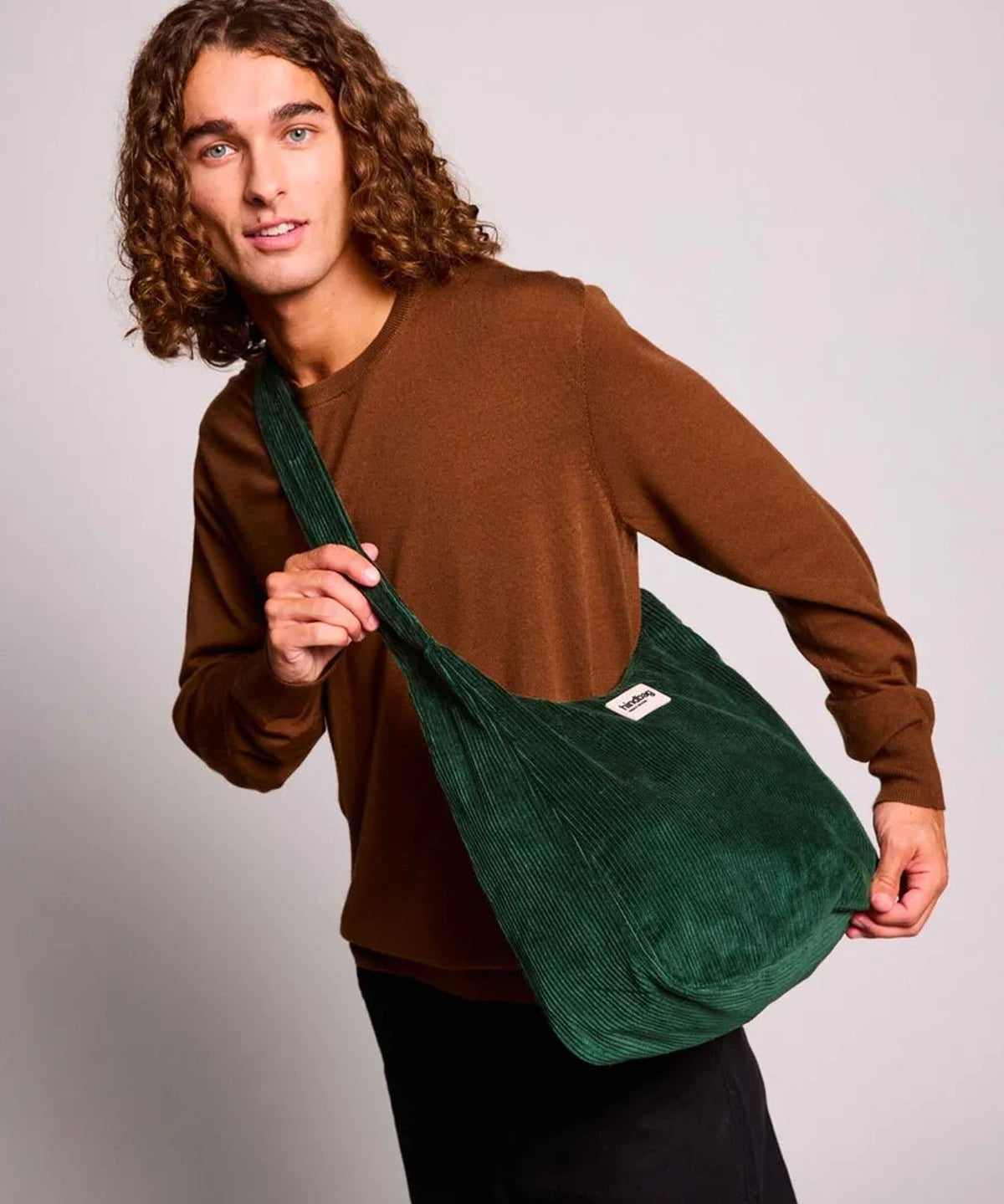 Hindbag - CLAIRE Hobo - Tasche • Cord Tannengrün - Schultertasche - ROSA ECK