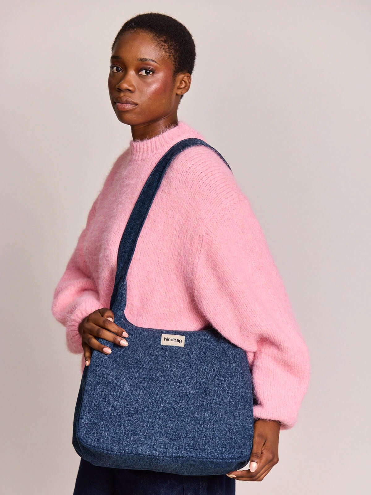 Hindbag - CLAIRE Hobo-Tasche • Denim Dunkelblau - ROSA ECK