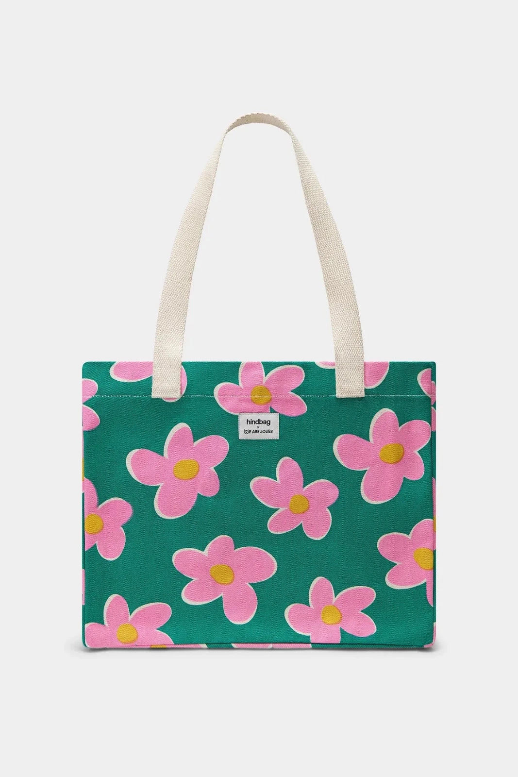 Hindbag - CLAUDE Einkaufstasche • Big Flowers - ROSA ECK