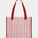 Hindbag - CLAUDE Einkaufstasche • Breite Streifen Rosa/Rot - ROSA ECK