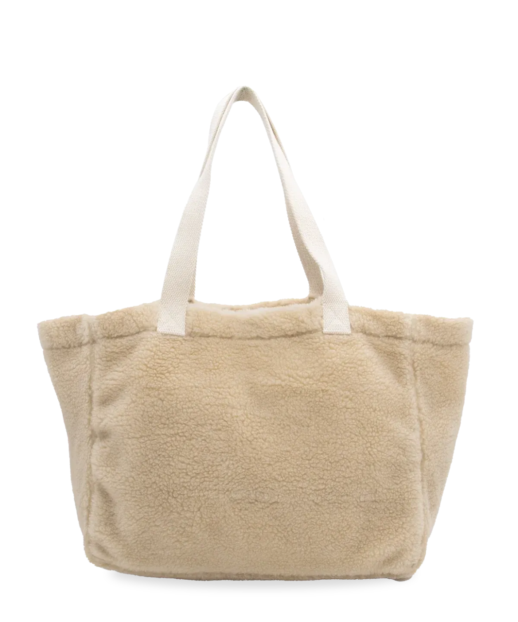 Hindbag - CLAUDE Einkaufstasche • Fourrure Teddy Beige - Tasche - ROSA ECK