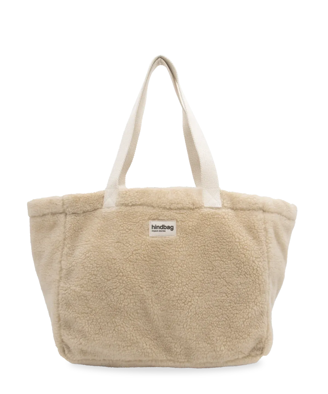 Hindbag - CLAUDE Einkaufstasche • Fourrure Teddy Beige - Tasche - ROSA ECK