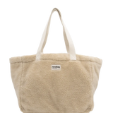 Hindbag - CLAUDE Einkaufstasche • Fourrure Teddy Beige - Tasche - ROSA ECK
