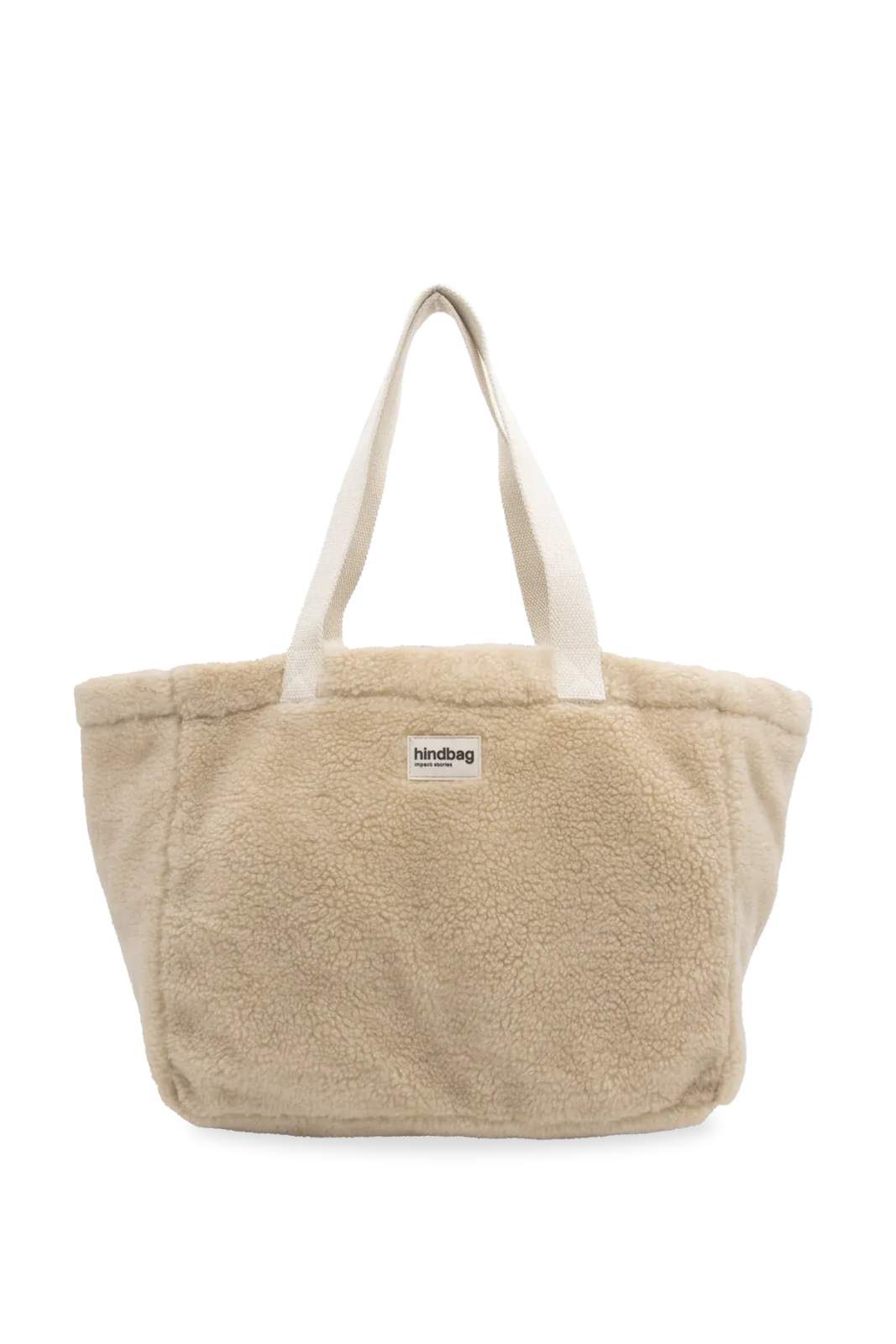 Hindbag - CLAUDE Einkaufstasche • Fourrure Teddy Beige - Tasche - ROSA ECK