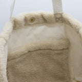 Hindbag - CLAUDE Einkaufstasche • Fourrure Teddy Beige - Tasche - ROSA ECK