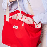 Hindbag - CLAUDE Einkaufstasche • Herz Karmin - ROSA ECK