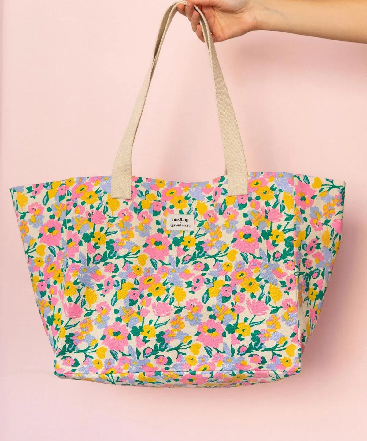 Hindbag - CLAUDE Einkaufstasche • Pastel Bloom - ROSA ECK