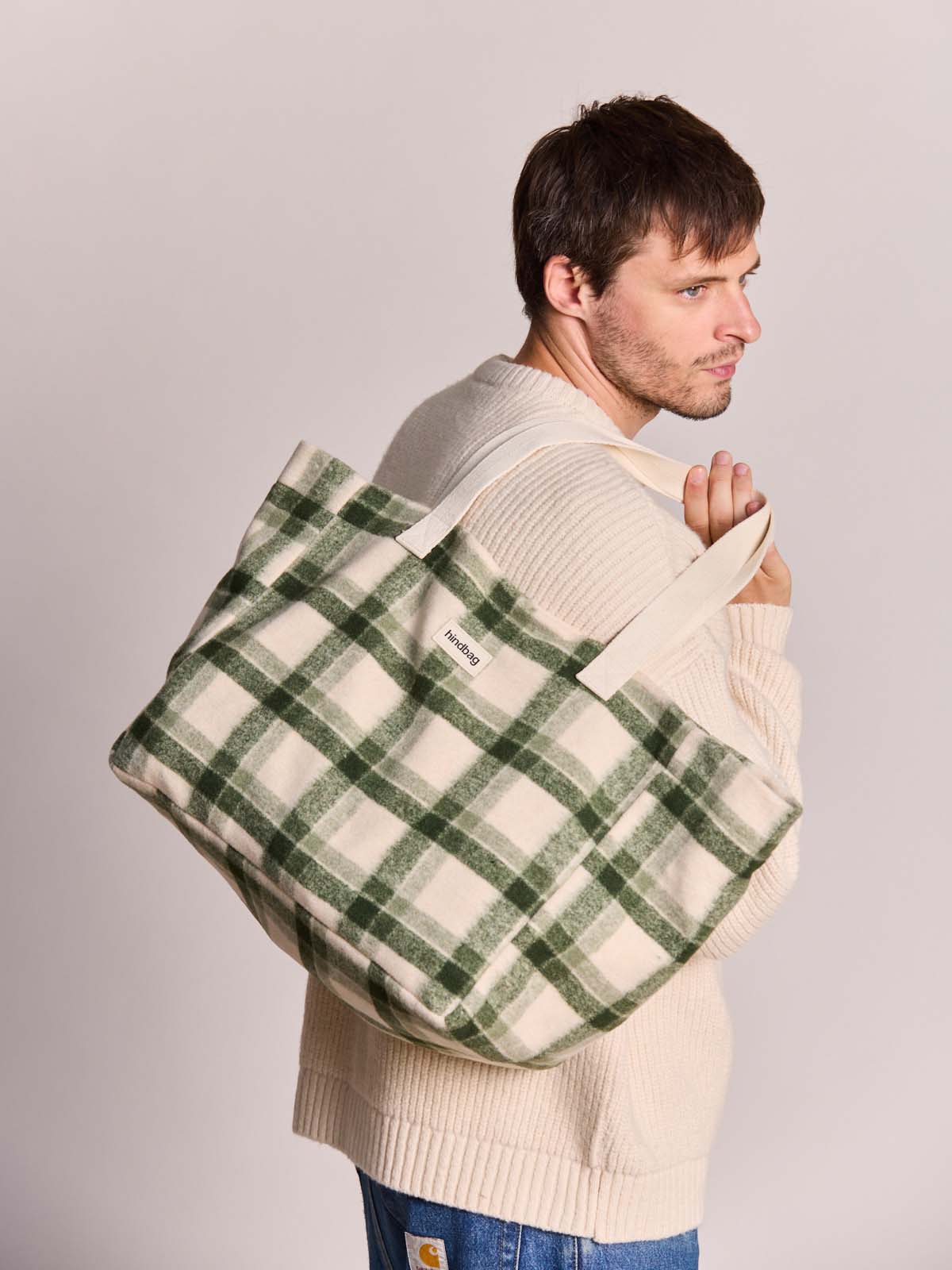 CLAUDE Einkaufstasche • Tartan Grün