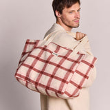 CLAUDE Einkaufstasche • Tartan Rosa