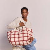 CLAUDE Einkaufstasche • Tartan Rosa