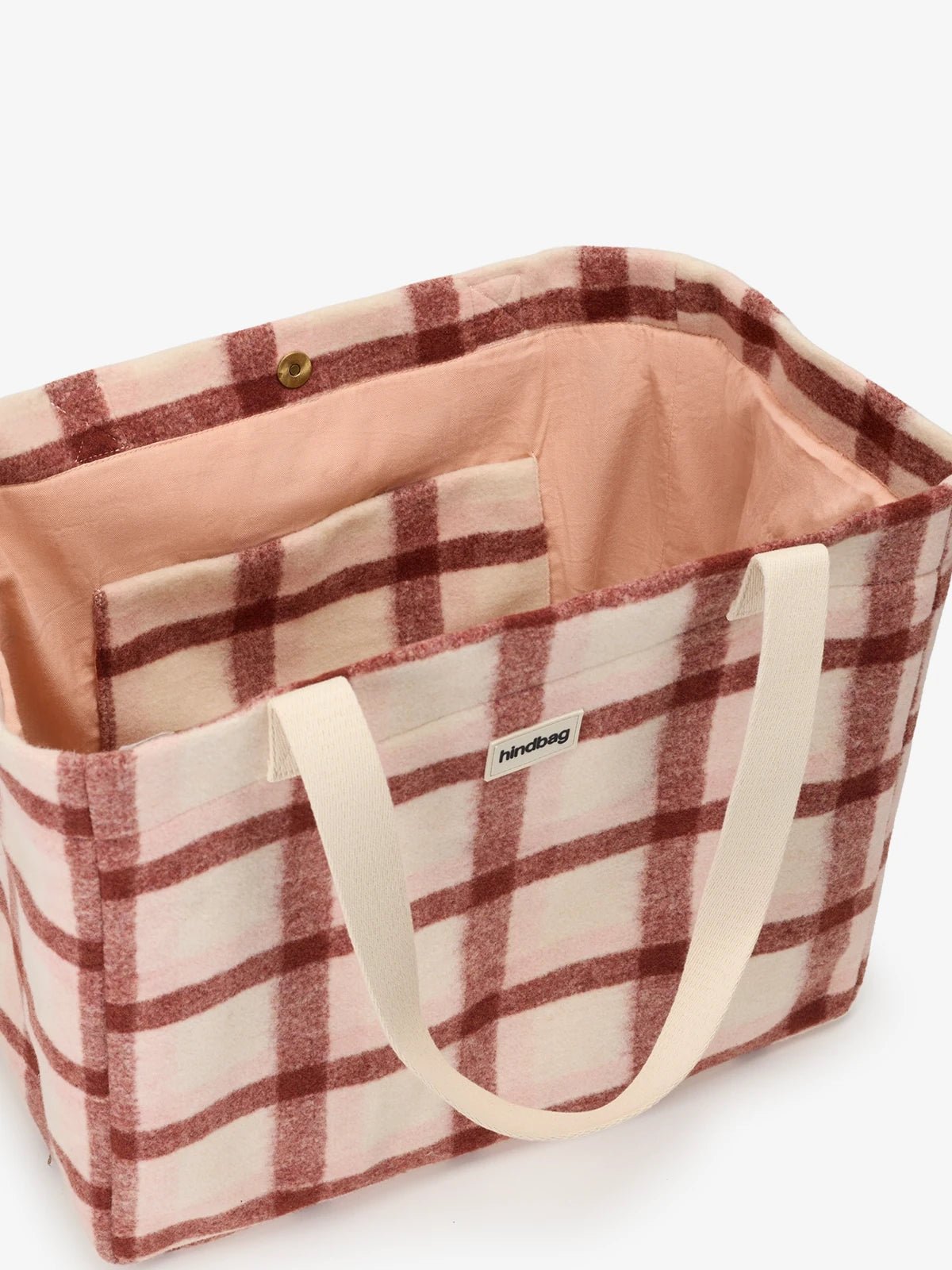 Hindbag - CLAUDE Einkaufstasche • Tartan Rosa - ROSA ECK