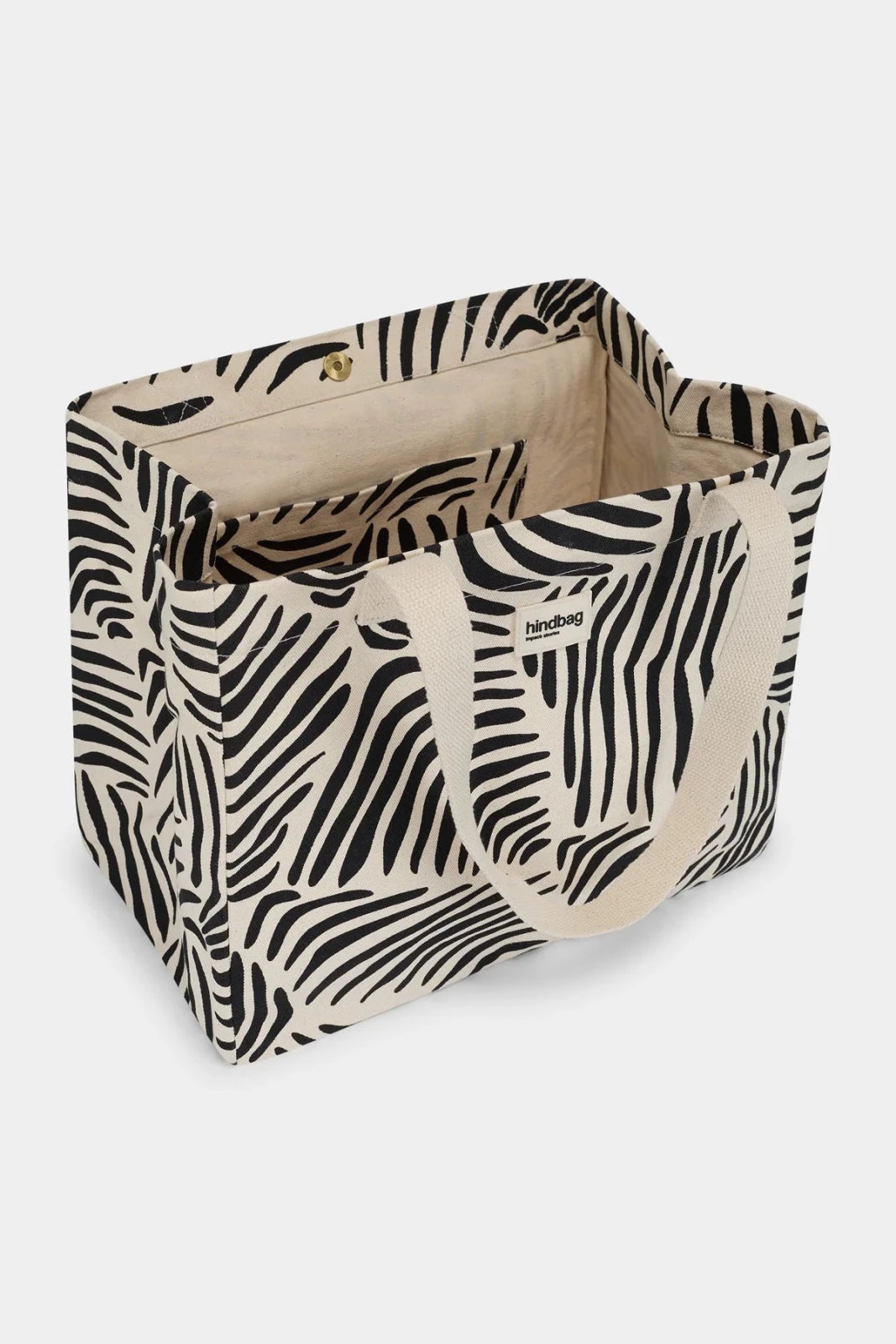 Hindbag - CLAUDE Einkaufstasche • Zebra Naturweiß - Tasche - ROSA ECK