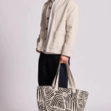 Hindbag - CLAUDE Einkaufstasche • Zebra Naturweiß - Tasche - ROSA ECK