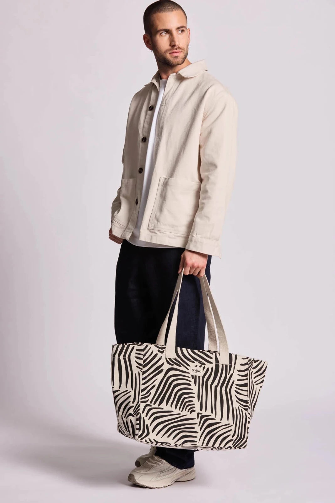 Hindbag - CLAUDE Einkaufstasche • Zebra Naturweiß - Tasche - ROSA ECK