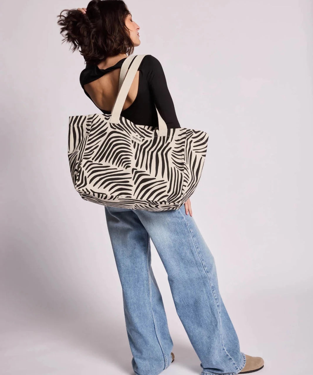 Hindbag - CLAUDE Einkaufstasche • Zebra Naturweiß - Tasche - ROSA ECK