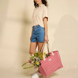 Hindbag - CLAUDE Tragetasche | Rosa Karo - Muster - Tasche - ROSA ECK Concept Store