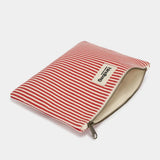 Hindbag - EMA Etuis/Mäppchen • Feine Streifen Rot - ROSA ECK
