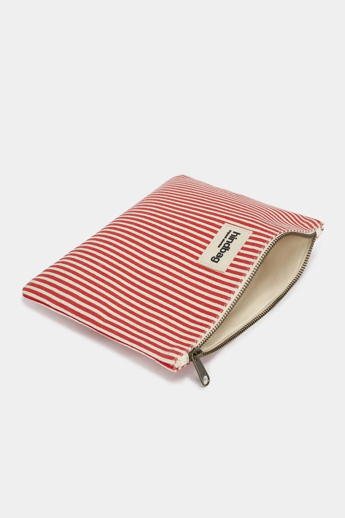 Hindbag - EMA Etuis/Mäppchen • Feine Streifen Rot - ROSA ECK