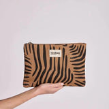 Hindbag - EMA Etuis/Mäppchen • Zebra Zimt - Beutel - ROSA ECK