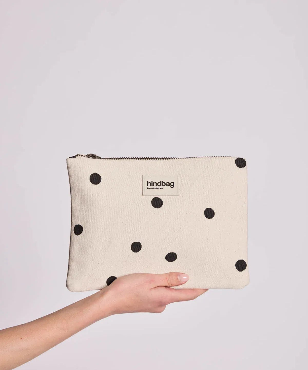 Hindbag - EMA Täschchen • Punkte Naturweiß - ROSA ECK