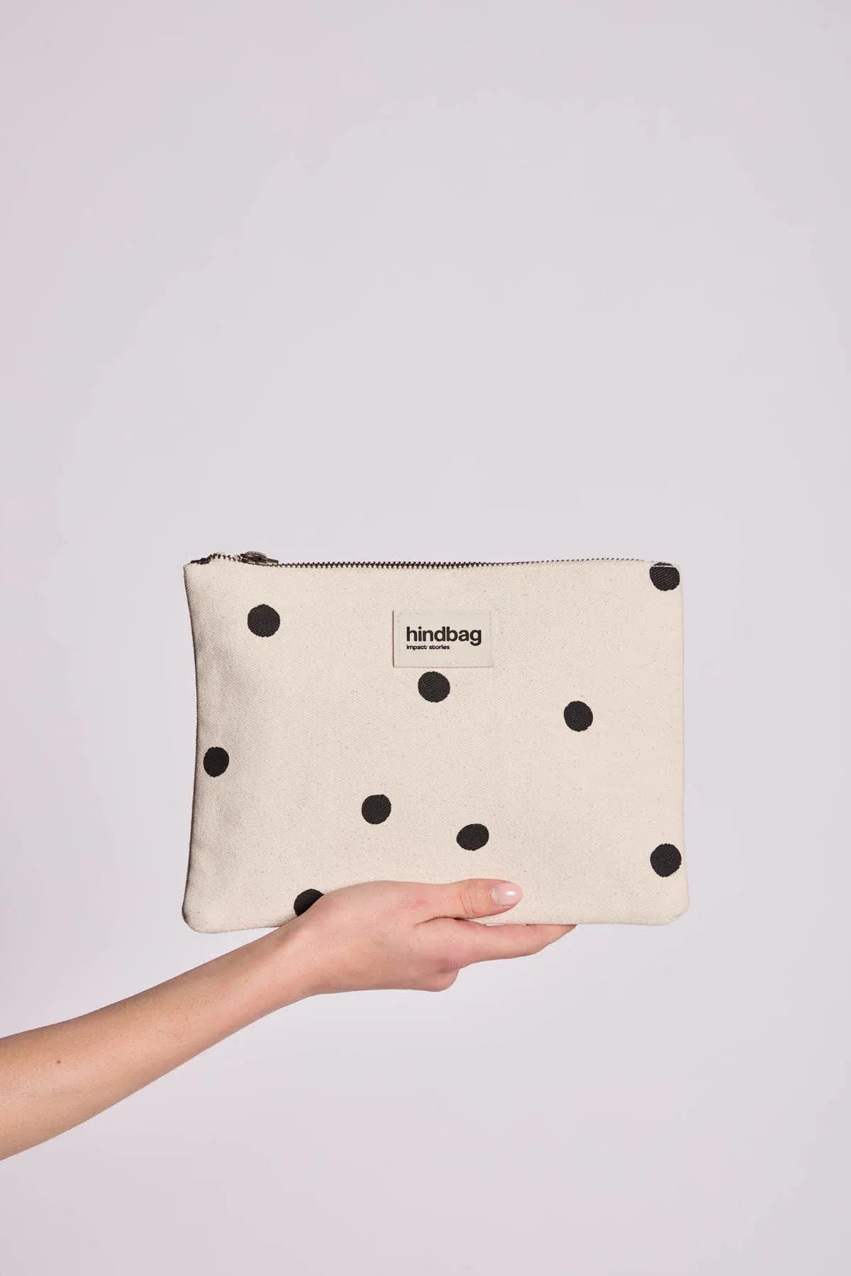 Hindbag - EMA Täschchen • Punkte Naturweiß - ROSA ECK