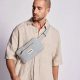 Hindbag - HARRY Bauchtasche • Feine Streifen Blau - ROSA ECK
