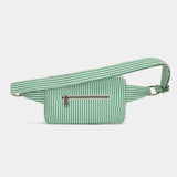 Hindbag - HARRY Bauchtasche • Feine Streifen Grün - ROSA ECK