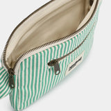 Hindbag - HARRY Bauchtasche • Feine Streifen Grün - ROSA ECK