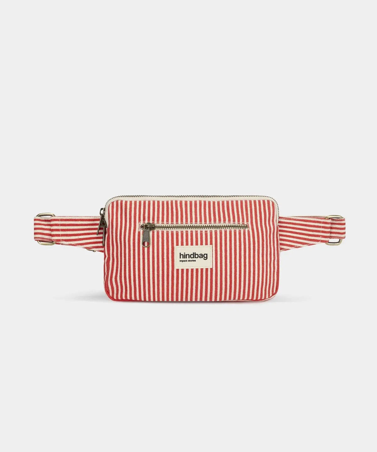 Hindbag - HARRY Bauchtasche • Feine Streifen Rot - ROSA ECK