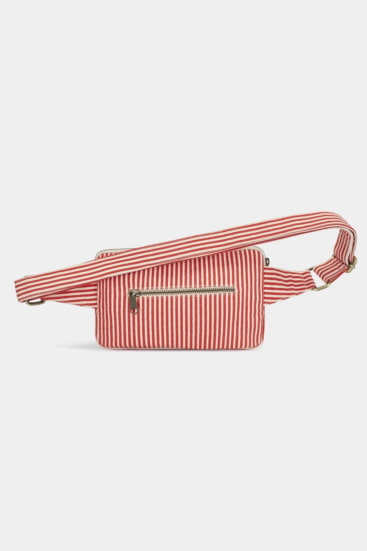 Hindbag - HARRY Bauchtasche • Feine Streifen Rot - ROSA ECK