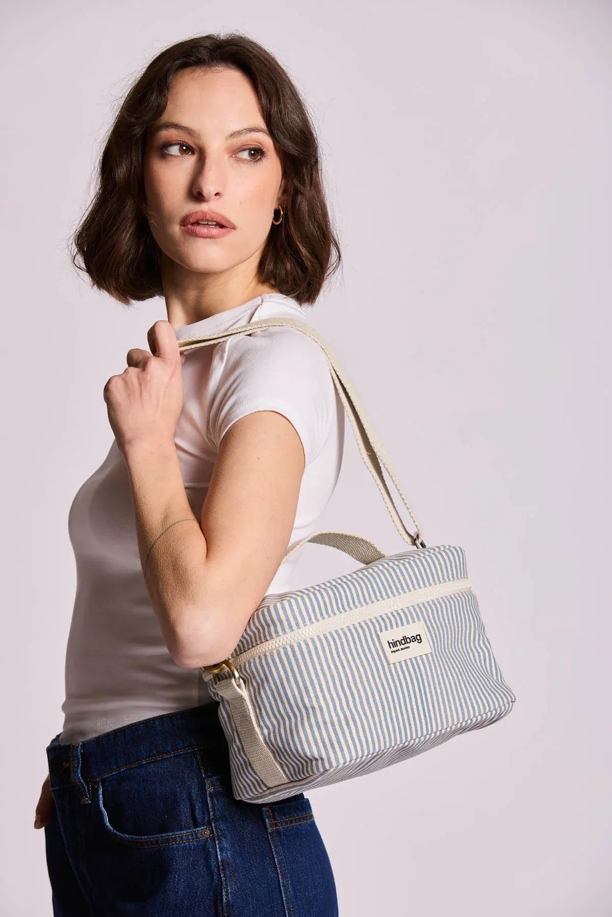 Hindbag - IGOR Kühltasche • Feine Streifen Blau - ROSA ECK