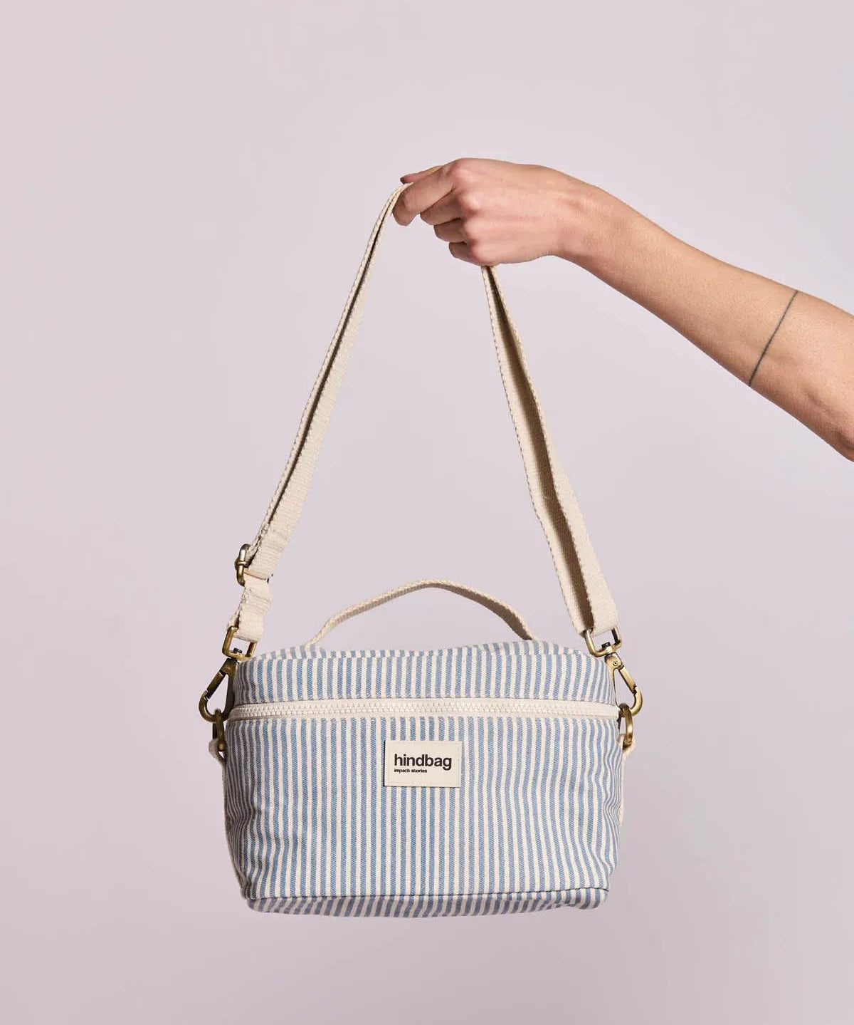 Hindbag - IGOR Kühltasche • Feine Streifen Blau - ROSA ECK