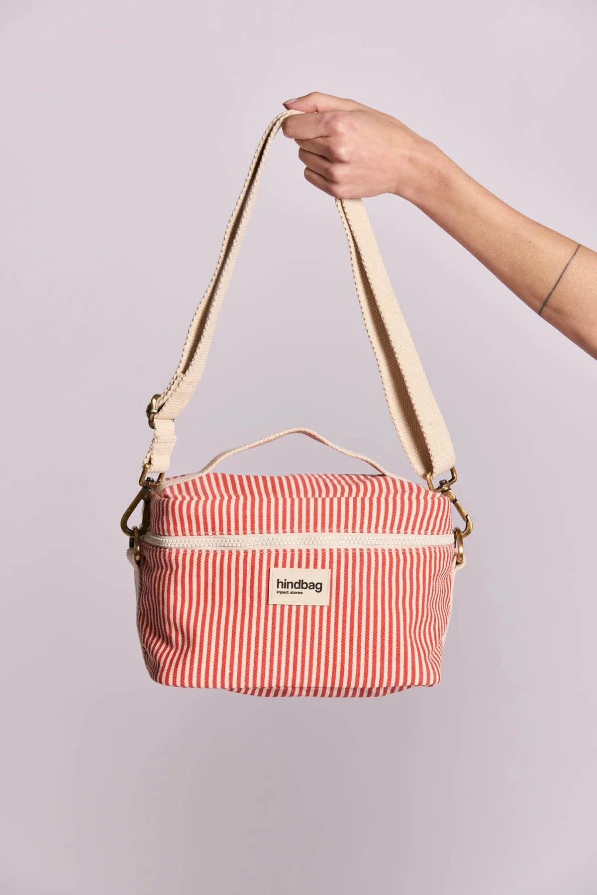Hindbag - IGOR Kühltasche • Feine Streifen Rot - ROSA ECK