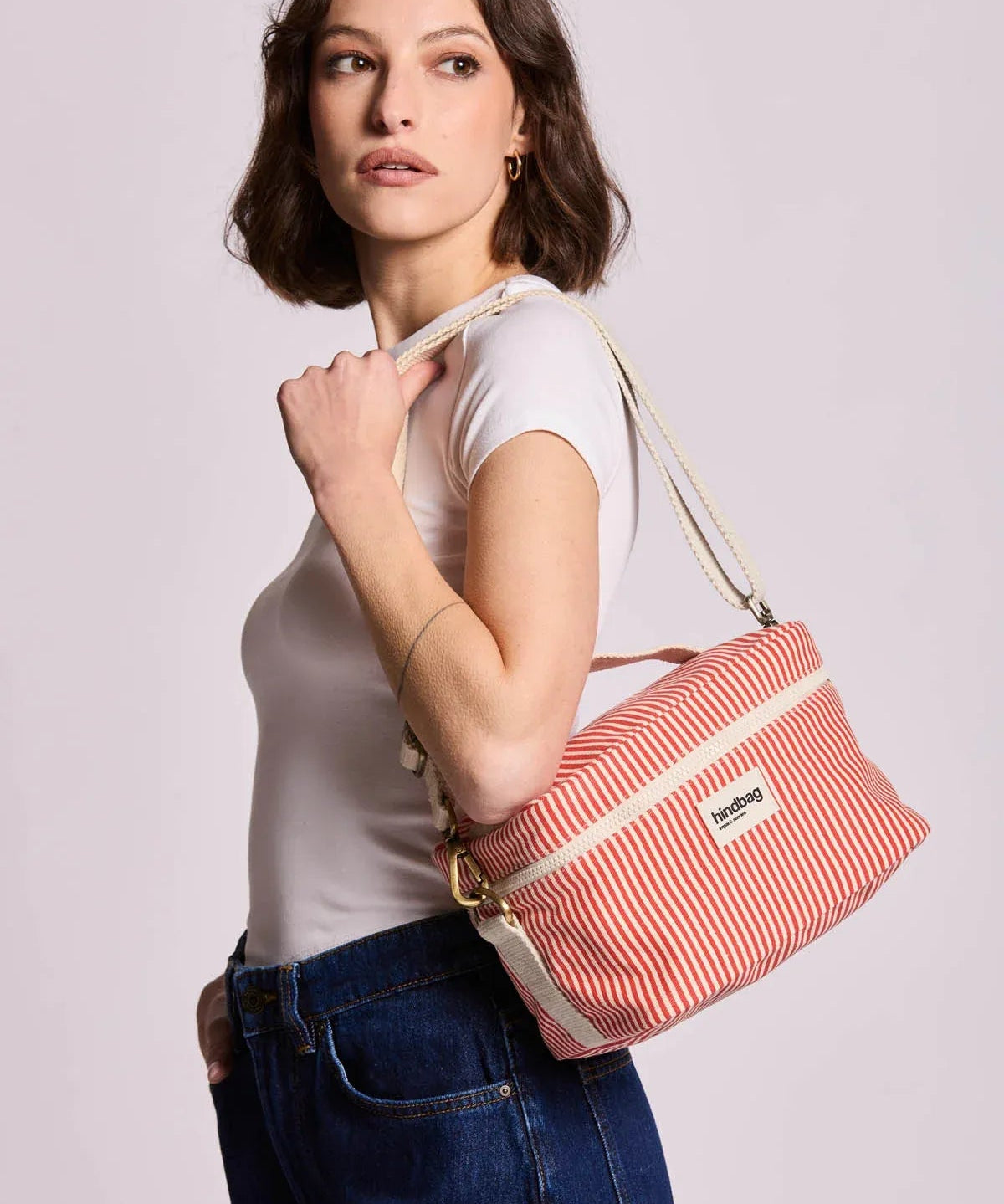 Hindbag - IGOR Kühltasche • Feine Streifen Rot - ROSA ECK