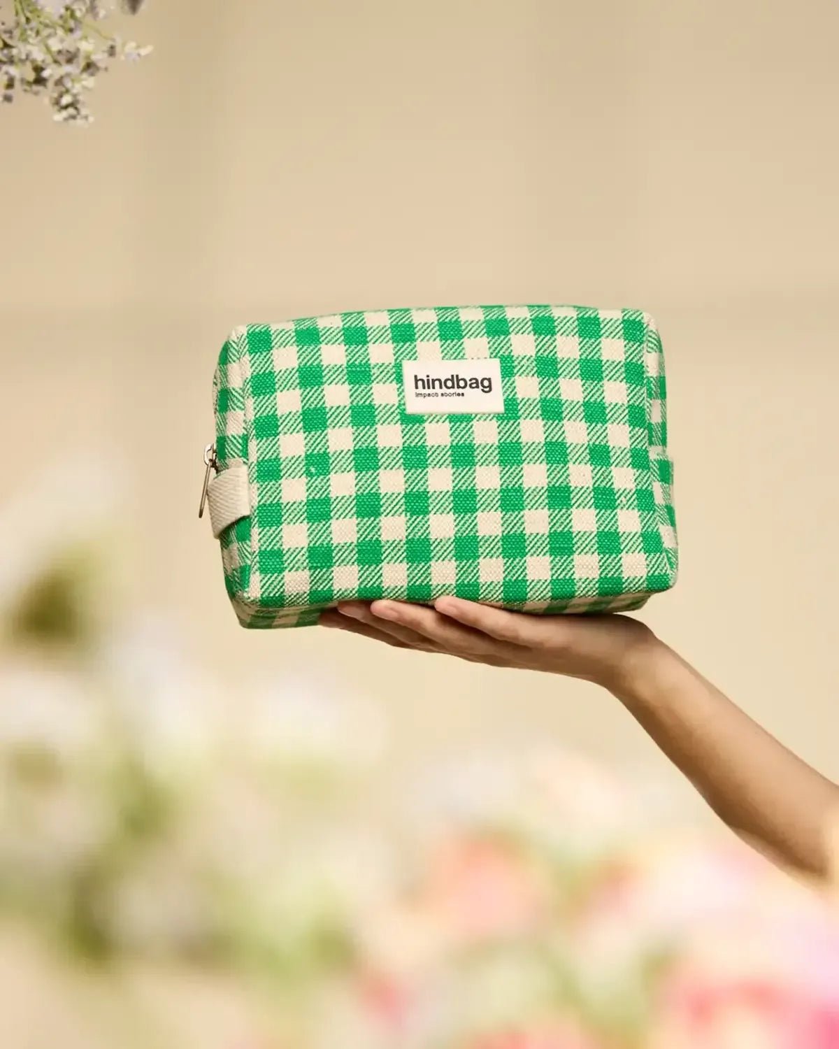 Hindbag - LEON Kosmetikbeutel | Grünes Karomuster - Beutel - ROSA ECK Concept Store