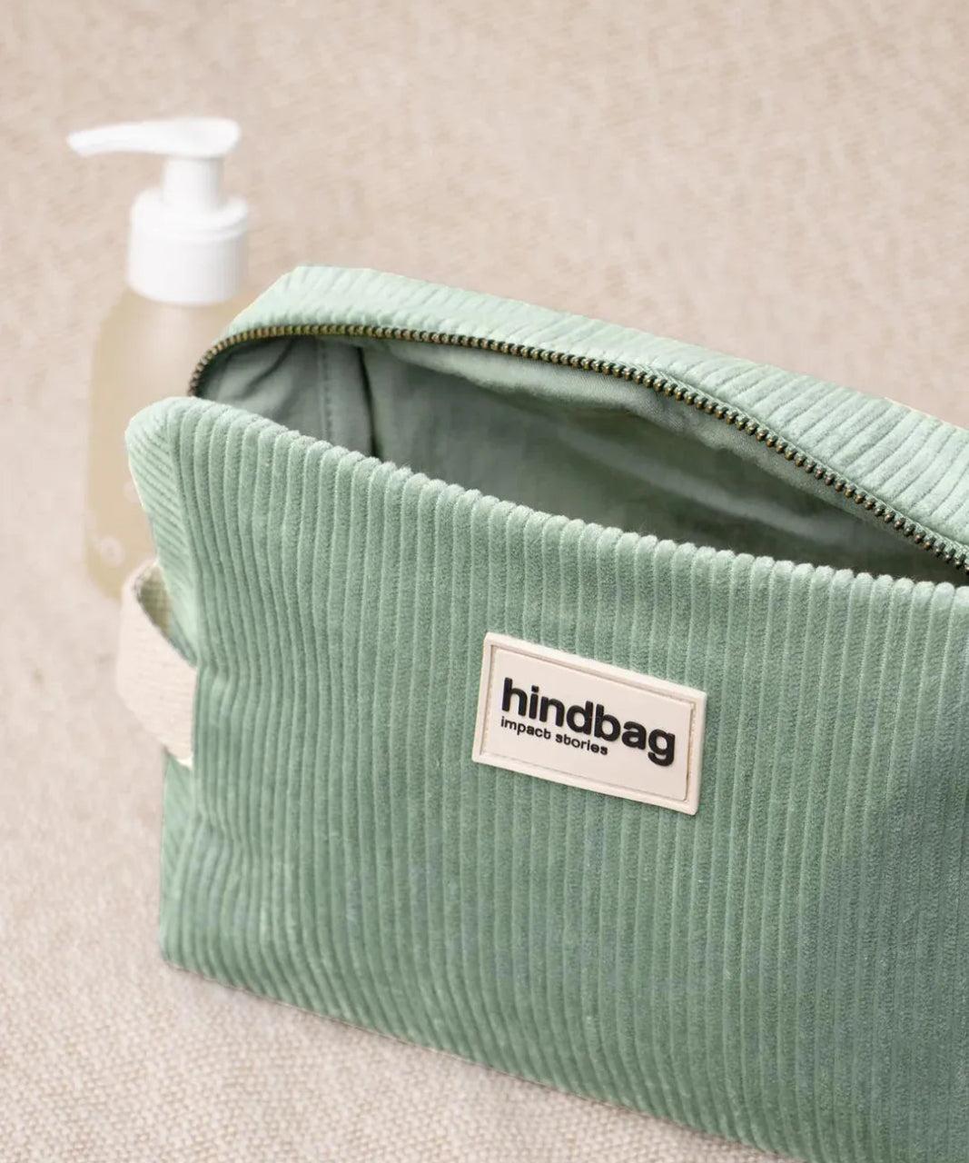 Hindbag - LÉON Kulturbeutel • Cord Mintgrün - Kulturbeutel - ROSA ECK